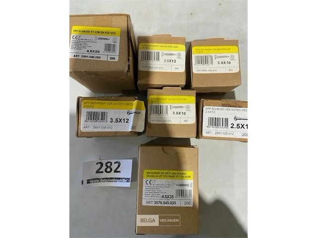 1400x spaanplaatschroeven 5 verschillende maten - afbeelding 3 van  3