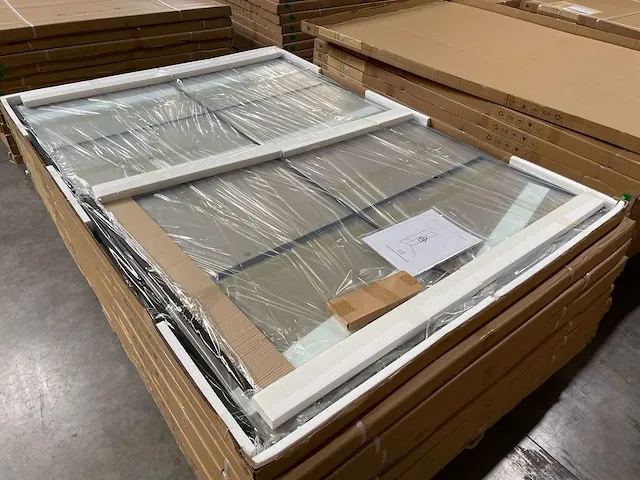 140x200 kare inloopdouche met mat zwart frame - afbeelding 5 van  6