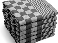 144x prof. horeca theedoek 72x blauw/72x zwart- 65x65cm - afbeelding 2 van  2