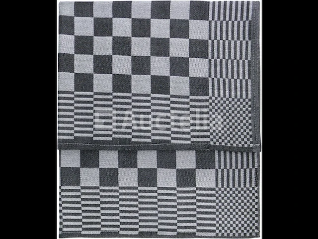 144x prof. horeca theedoek 72x zwart & 72x blauw - 65x65cm - afbeelding 2 van  4