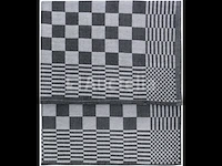 144x prof. horeca theedoek 72x zwart & 72x blauw - 65x65cm - afbeelding 2 van  4