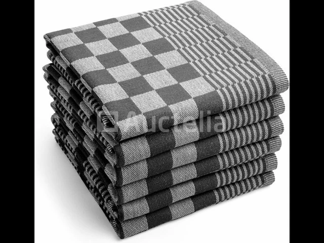 144x prof. horeca theedoek 72x zwart & 72x blauw - 65x65cm - afbeelding 3 van  4