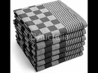 144x prof. horeca theedoek 72x zwart & 72x blauw - 65x65cm - afbeelding 3 van  4