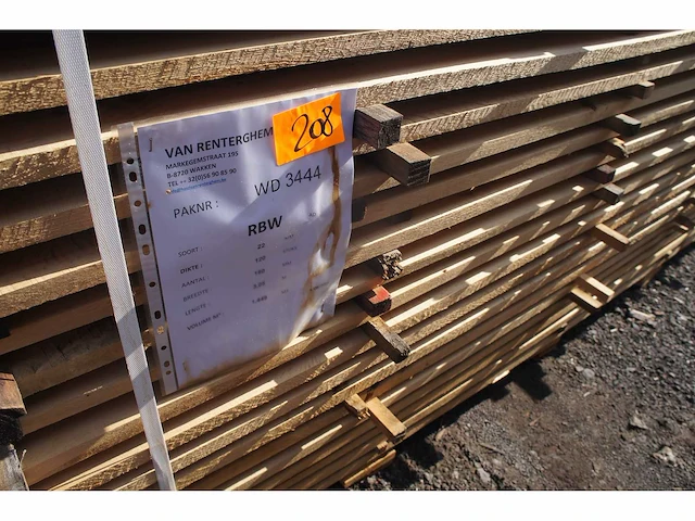 1,45 m³ eiken planken 22mm - afbeelding 2 van  4