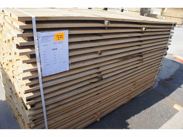 1,45 m³ eiken planken 22mm - afbeelding 1 van  4