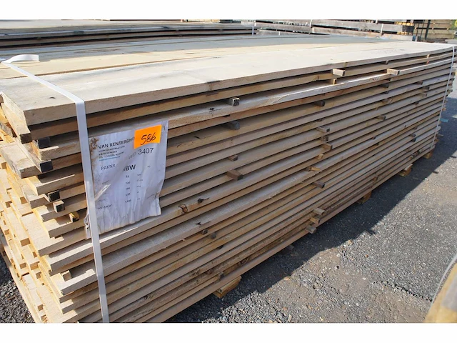 1,45 m³ eiken planken 22mm - afbeelding 1 van  4