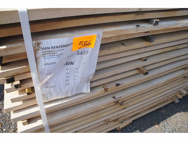 1,45 m³ eiken planken 22mm - afbeelding 2 van  4