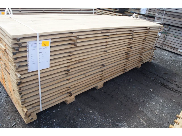 1,45 m³ eiken planken 22mm - afbeelding 1 van  4