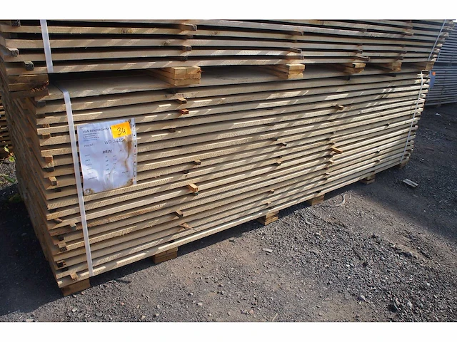 1,48 m³ eiken planken 22mm - afbeelding 1 van  4