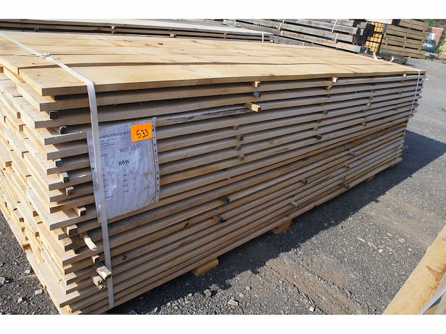 1,48 m³ eiken planken 22mm - afbeelding 1 van  4