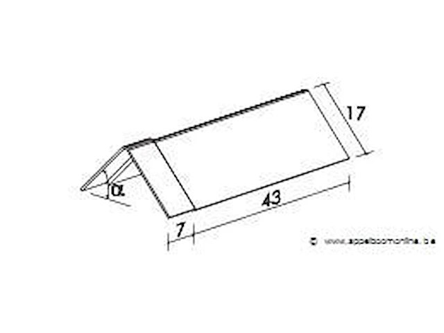 149 hoeknok b 50x17 25°(135°) zwa333 - afbeelding 3 van  3