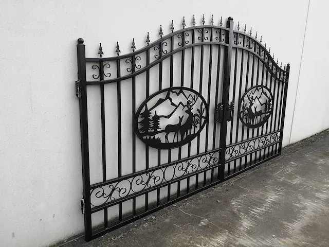 14ft deer design gate - tuinhek - afbeelding 2 van  8