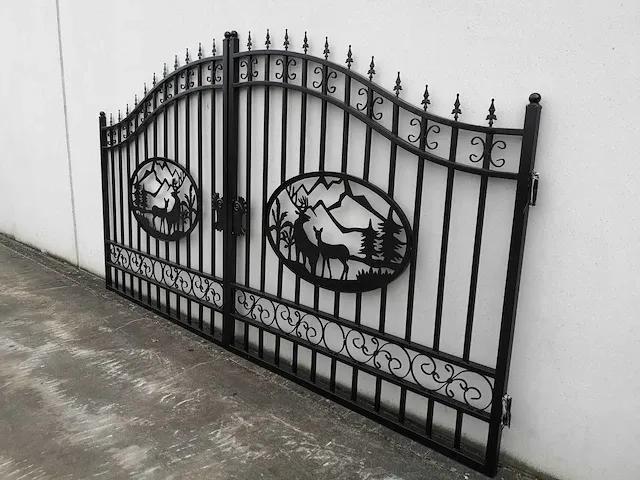 14ft deer design gate - tuinhek - afbeelding 3 van  8