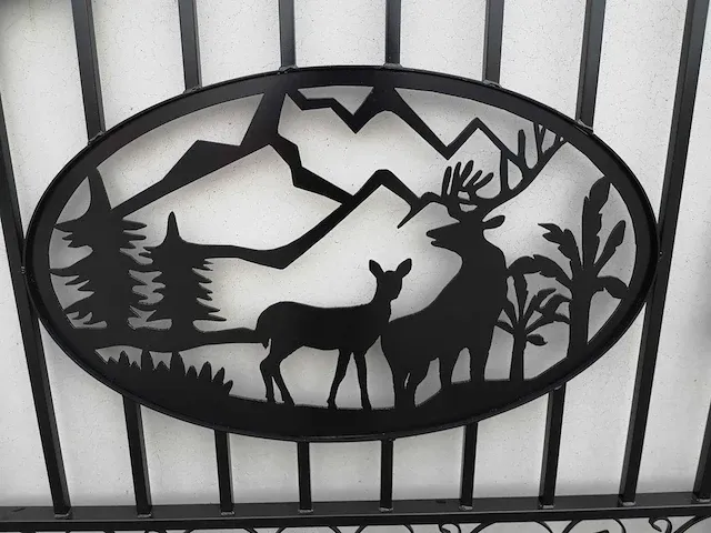14ft deer design gate - tuinhek - afbeelding 7 van  8