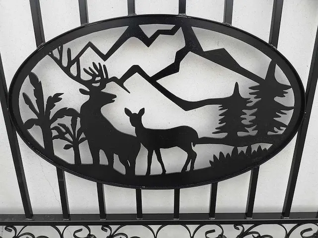 14ft deer design gate - tuinhek - afbeelding 8 van  8