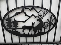 14ft deer design gate - tuinhek - afbeelding 7 van  8