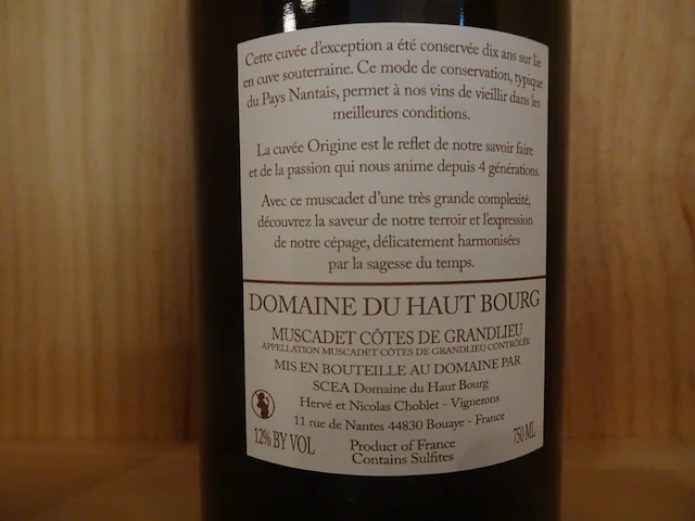 14x 75cl origine de haut bourg witte wijn - afbeelding 4 van  5