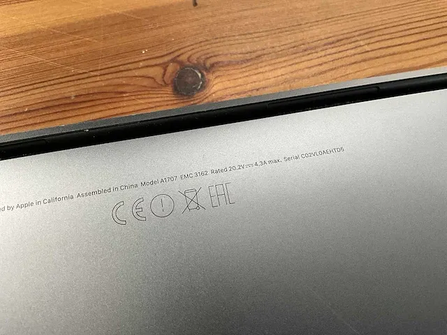 15” apple macbook pro a1707 - afbeelding 12 van  12