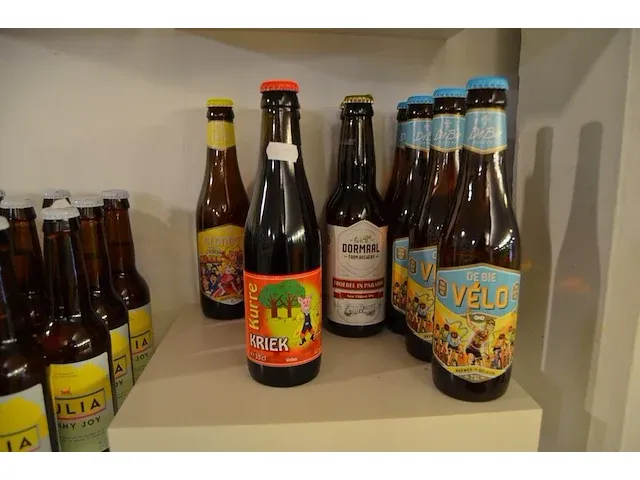 15 fl. bier st.hubertus hop 33cl, 6 fl. de maeght van gottem 33cl, 4 fl. de bie velo bier 33cl, 2 fl. dormaal new tildonk 33cl, 3 fl. zurre kriek 33cl, 7 fl. julia sunny joy 33cl, 5 fl. the birth 33cl - afbeelding 18 van  30