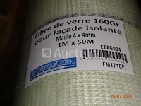 15 rollen 1m/50m glasvezel, 160 gr voor het isoleren van de gevel - 4x4mm gaas - afbeelding 1 van  1