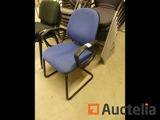 15 stoelen metaal voet, stof zetel - afbeelding 2 van  8