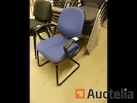 15 stoelen metaal voet, stof zetel - afbeelding 2 van  8