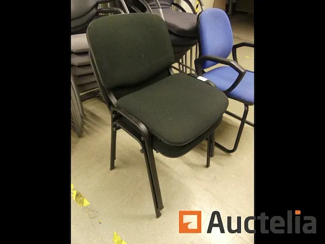 15 stoelen metaal voet, stof zetel - afbeelding 5 van  8