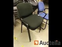 15 stoelen metaal voet, stof zetel - afbeelding 5 van  8