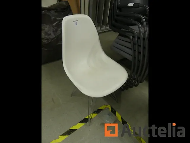 15 stoelen metaal voet, stof zetel - afbeelding 8 van  8