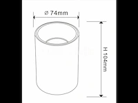 15 x gu10 oppervlakte spot – cilindrisch – wit / bruin – interieur – ø74 x 104 mm – ip20 - afbeelding 1 van  3