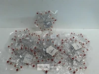 15 x hangdeco sneeuwvlok met rode bollen 15 cm - afbeelding 2 van  3