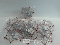 15 x hangdeco sneeuwvlok met rode bollen 15 cm - afbeelding 2 van  3