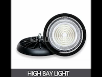 15 x highbay led slim 150w – 6500k koel wit – ufo ip65 waterdicht – 19.500 lm – zwart - afbeelding 2 van  5