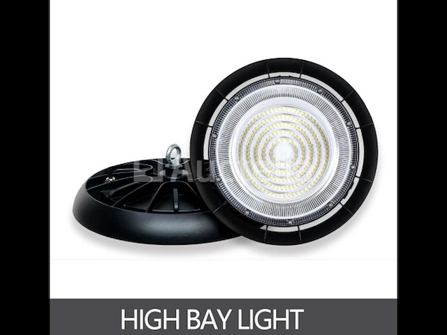 15 x highbay led slim 150w – 6500k koud wit – ufo ip65 waterdicht – 19.500 lm – zwart - afbeelding 4 van  5