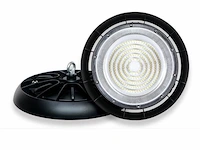 15 x highbay led slim 150w – 6500k koud wit – ufo ip65 waterdicht – 19.500 lm – zwart - afbeelding 2 van  5