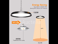 15 x highbay led slim 150w – 6500k koud wit – ufo ip65 waterdicht – 19.500 lm - afbeelding 2 van  4
