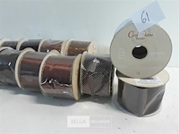 15 x kerstlint 5 cm x 2,74 m bruin - afbeelding 3 van  3