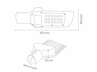 15 x led straatverlichting 20w – 6400k koud wit – led smd – waterdicht (ip65) - afbeelding 4 van  5