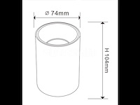 15 x opbouwarmatuur gu10 – cilindrisch – wit / bruin – binnen – ø74 x 104 mm – ip20 - afbeelding 2 van  3