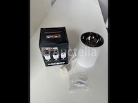 15 x opbouwarmatuur gu10 – cilindrisch – wit / bruin – binnen – ø74 x 104 mm – ip20 - afbeelding 3 van  3