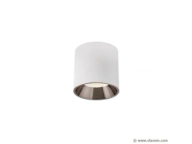15 x opbouwarmatuur gu10 – cilindrisch – wit / bruin – binnen – ø74 x 104 mm – ip20 - afbeelding 1 van  3