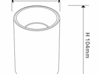 15 x opbouwarmatuur gu10 – cilindrisch – wit / bruin – binnen – ø74 x 104 mm – ip20 - afbeelding 2 van  3