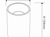 15 x opbouwarmatuur gu10 – cilindrisch – wit / bruin – binnen – ø74 x 104 mm – ip20 - afbeelding 3 van  4