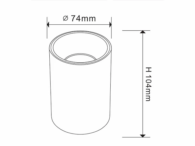 15 x opbouwarmatuur gu10 – cilindrisch – wit / bruin – binnen – ø74 x 104 mm – ip20 - afbeelding 2 van  3