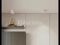 15 x opbouwarmatuur gu10 – cilindrisch – wit / chroom – binnen – ø74 x 104 mm – ip20 - afbeelding 1 van  3