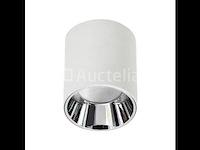 15 x opbouwarmatuur gu10 – cilindrisch – wit / chroom – binnen – ø74 x 104 mm – ip20 - afbeelding 3 van  3