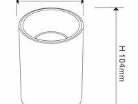 15 x opbouwarmatuur gu10 – cilindrisch – wit / chroom – binnen – ø74 x 104 mm – ip20 - afbeelding 2 van  3