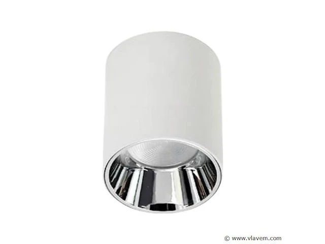 15 x opbouwarmatuur gu10 – cilindrisch – wit / chroom – binnen – ø74 x 104 mm – ip20 - afbeelding 3 van  3