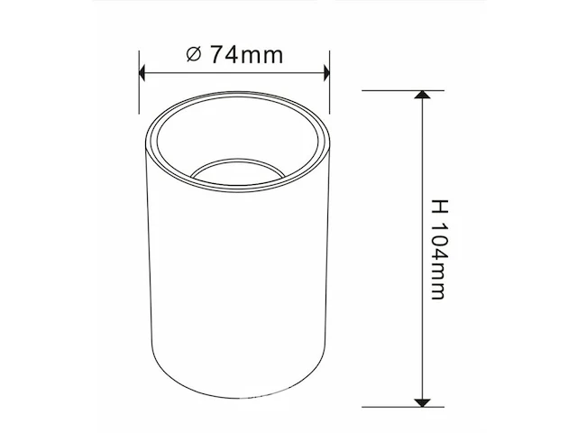 15 x opbouwarmatuur gu10 – cilindrisch – wit / chroom – binnen – ø74 x 104 mm – ip20 - afbeelding 3 van  4