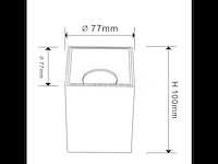 15 x opbouwarmatuur gu10 – kubus / vierkant – wit / chroom – binnen – 74 x 104 mm – ip20 - afbeelding 1 van  3